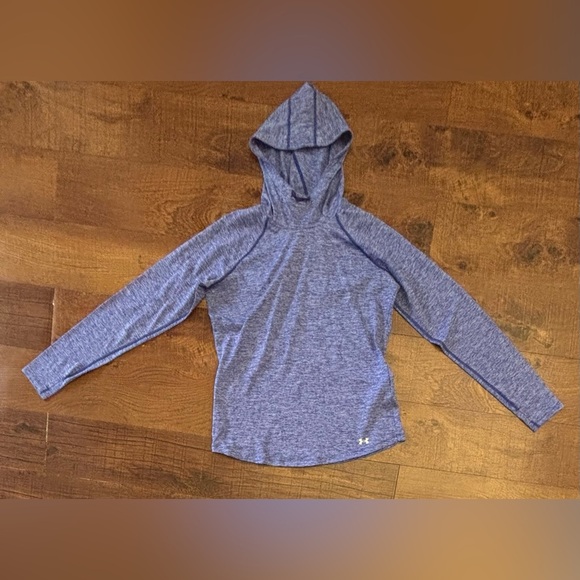 Under Armour threadborne women run LS long sleeve hood pullover medium fitted - Picture 1 of 7